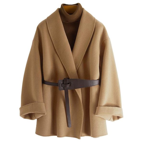 women's jackets cx-g-t-40 2021 fashion winter wool cashmere coat with belt, Black;brown
women's jackets cx-g-t-40 2021 fashion winter wool cashmere coat with belt, Black;brown