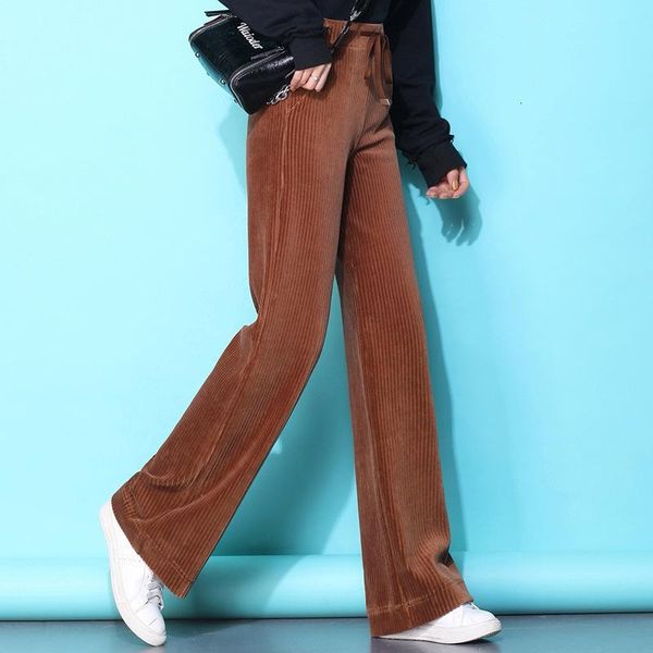 women's pants & capris wide leg woman 2021 autumn winter warm elastic high waist loose casual flare ladies velvet long trousers female, Black;white
women's pants & capris wide leg woman 2021 autumn winter warm elastic high waist loose casual flare ladies velvet long trousers female, Black;white