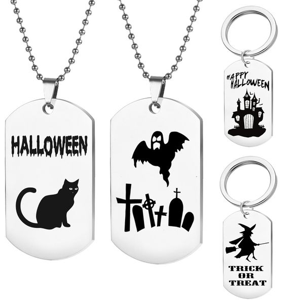 keychain necklace happy halloween fashion europe america stainless steel tag children's gift l diy can be customized wholesale, Silver
keychain necklace happy halloween fashion europe america stainless steel tag children's gift l diy can be customized wholesale, Silver