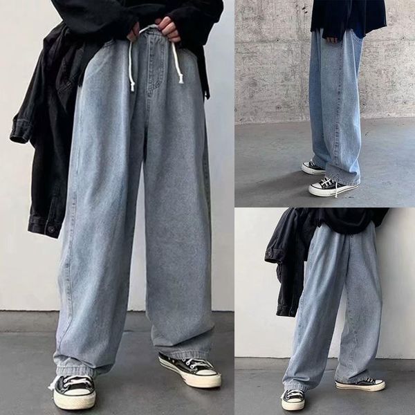 men's jeans 2021 men fashion plus-size pants elastic waist loose street wide leg trousers temperament, Blue
men's jeans 2021 men fashion plus-size pants elastic waist loose street wide leg trousers temperament, Blue