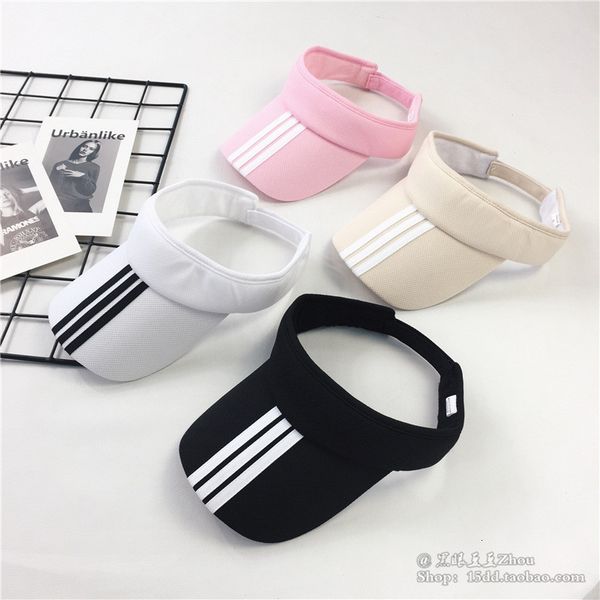 summer outdoor sports three stripe empty sunscreen sunshade men's and women's ess sun duck tongue hat, Blue;gray