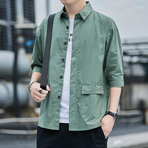 men's casual shirts men clothing 2021 spring summer slim-fit youth solid color cotton lapel shirt plus size camisas para hombre, White;black
men's casual shirts men clothing 2021 spring summer slim-fit youth solid color cotton lapel shirt plus size camisas para hombre, White;black