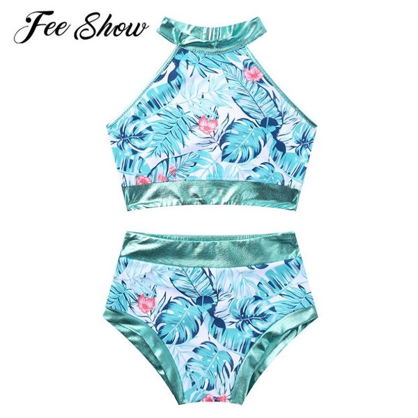 kids girls brazilian bathing suit beachwear printed tankini with bottoms summer swimming 2pcs bikinis set swimsuits swimwear one-pieces, Black 
kids girls brazilian bathing suit beachwear printed tankini with bottoms summer swimming 2pcs bikinis set swimsuits swimwear one-pieces, Black