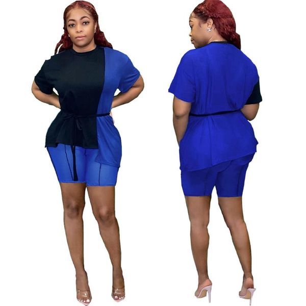 casual sportwear summer 2 piece women matching set lace up stitching short sleeve shorts two-piece suit joggers fitness outfits women's, Gray
casual sportwear summer 2 piece women matching set lace up stitching short sleeve shorts two-piece suit joggers fitness outfits women's, Gray