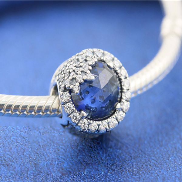 100% 925 sterling silver radiant blue with snowflake charm bead fits european pandora style jewelry charm bracelets, Black
100% 925 sterling silver radiant blue with snowflake charm bead fits european pandora style jewelry charm bracelets, Black