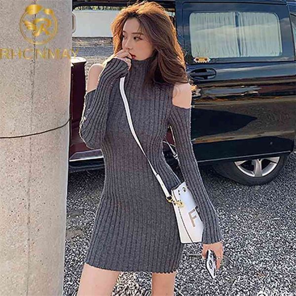 autumn jersey sweater dress knitted off shoulder bodycon women elegant slim fashion dresses 210520, Black;gray
autumn jersey sweater dress knitted off shoulder bodycon women elegant slim fashion dresses 210520, Black;gray