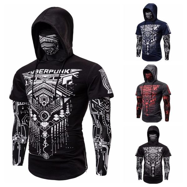 men's tracksuits european yards elastic fitness men off two printing young hooded long-sleeved t-shirt mask cycling, Gray
men's tracksuits european yards elastic fitness men off two printing young hooded long-sleeved t-shirt mask cycling, Gray