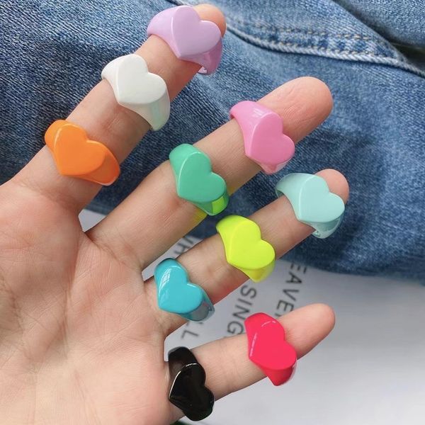 10pcs 2021 colourful geometric heart rings for women jewelry party gifts, Silver
10pcs 2021 colourful geometric heart rings for women jewelry party gifts, Silver