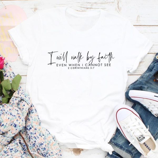 will work by faith t-shirt funny tumblr slogan tee women casual classical christian even when i cannot see women's, White
will work by faith t-shirt funny tumblr slogan tee women casual classical christian even when i cannot see women's, White