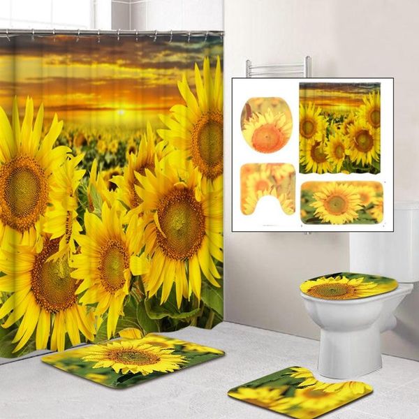 shower curtains sunflower bathroom mildew-proof waterproof curtain bath mat non-slip pedestal rug toilet seat cover floor carpets
shower curtains sunflower bathroom mildew-proof waterproof curtain bath mat non-slip pedestal rug toilet seat cover floor carpets