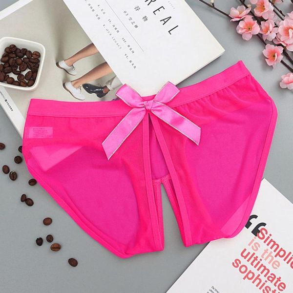 women's panties open crotch underwear lingerie low- waist crotchless transparent mesh bow back briefs, Black;pink
women's panties open crotch underwear lingerie low- waist crotchless transparent mesh bow back briefs, Black;pink