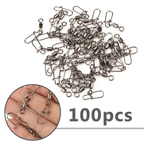 fishing hooks 100pcs stainless steel ball bearing swivels snap rolling sea connector between line and hook
fishing hooks 100pcs stainless steel ball bearing swivels snap rolling sea connector between line and hook