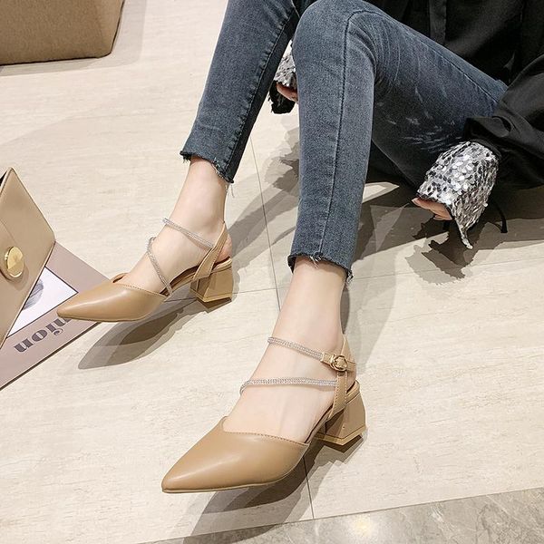 dress shoes girls high-heeled spring 2021 small fresh and gentle mid-heeled baotou sandals women thick heel fairy, Black
dress shoes girls high-heeled spring 2021 small fresh and gentle mid-heeled baotou sandals women thick heel fairy, Black
