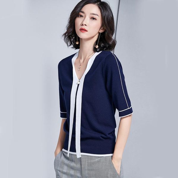 women's sweaters knitted pullovers women 2021 summer style v-neck half sleeve bealding stella filante striped jumper knitwear thin, White;black
women's sweaters knitted pullovers women 2021 summer style v-neck half sleeve bealding stella filante striped jumper knitwear thin, White;black