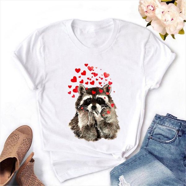 lovely love raccoon summer women t shirts fashion white harajuku kawaii ulzzang short sleeve tees female
lovely love raccoon summer women t shirts fashion white harajuku kawaii ulzzang short sleeve tees female