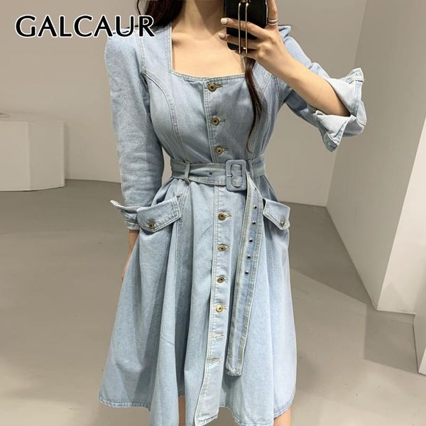 casual dresses galcaur patchwork denim dress for women square collar long sleeve high waist lace up oversized mid female 2021 clothing, Black;gray
casual dresses galcaur patchwork denim dress for women square collar long sleeve high waist lace up oversized mid female 2021 clothing, Black;gray