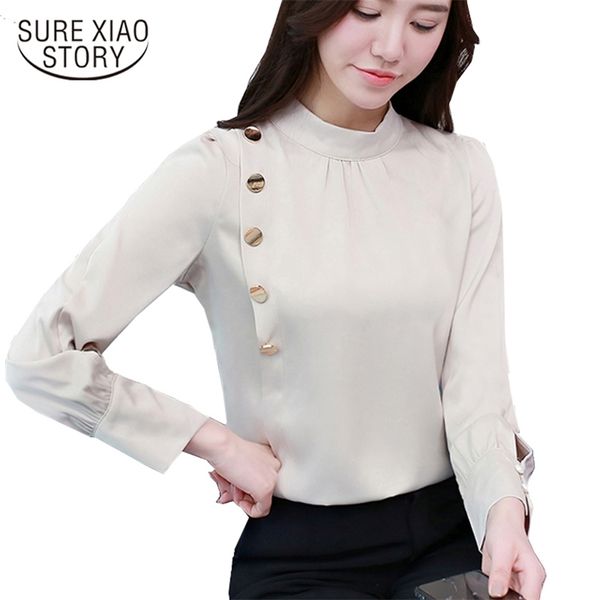 chiffon blouse spring female long sleeved solid color shirt femininas formal ladies office ol blusas d309 30 210506, White
chiffon blouse spring female long sleeved solid color shirt femininas formal ladies office ol blusas d309 30 210506, White