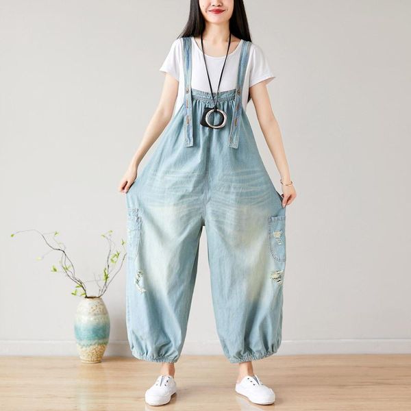fairynatural ladies spring denim jumpsuits 2021 pockets womens plus size casual streetwear overalls korean style women's & rompers, Black;white
fairynatural ladies spring denim jumpsuits 2021 pockets womens plus size casual streetwear overalls korean style women's & rompers, Black;white