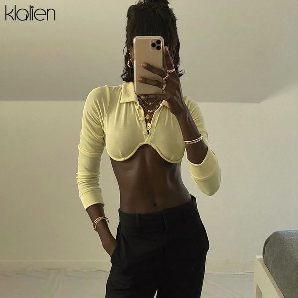 t shirt fashion solid female short high street casual simple skinny long sleeve turn-down collar t shirt women autumn, White
t shirt fashion solid female short high street casual simple skinny long sleeve turn-down collar t shirt women autumn, White