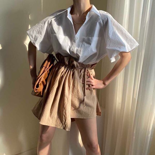 women's shorts 2 piece sets womens outfits spring blouse women shirt long sleeve high waist trousers two set office dmei, White;black
women's shorts 2 piece sets womens outfits spring blouse women shirt long sleeve high waist trousers two set office dmei, White;black