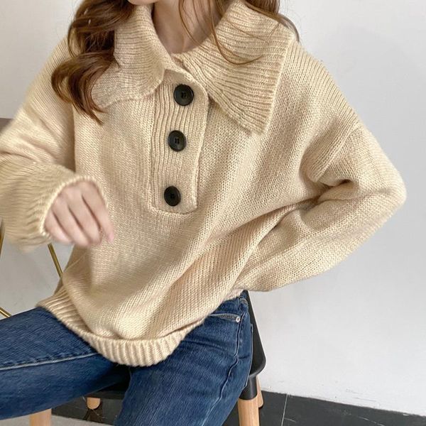 women's sweaters peonfly chic casual autumn winter sweater women turn down collar solid knit loose pullover female long sleeve warm jum, White;black
women's sweaters peonfly chic casual autumn winter sweater women turn down collar solid knit loose pullover female long sleeve warm jum, White;black