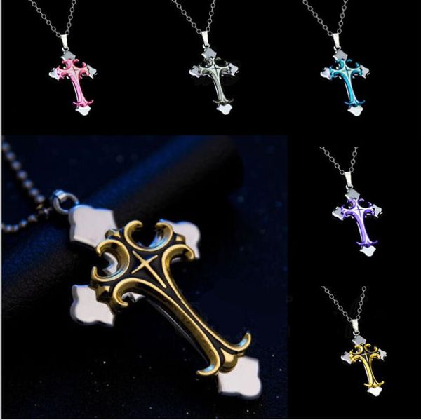 design jewelry 5-color fashion men's and women's stainless steel cross necklace pendant chain abroad, Silver
design jewelry 5-color fashion men's and women's stainless steel cross necklace pendant chain abroad, Silver