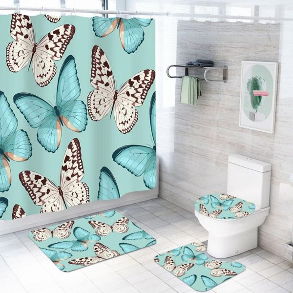 fashion shower curtain set nonslip mat toilet cover butterfly print bath polyester waterproof insect series accessory
fashion shower curtain set nonslip mat toilet cover butterfly print bath polyester waterproof insect series accessory