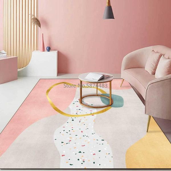 carpets 200*300cm modern girl powder golden terrazzo stitching living room bedroom bedside carpet floor mat customization 
carpets 200*300cm modern girl powder golden terrazzo stitching living room bedroom bedside carpet floor mat customization