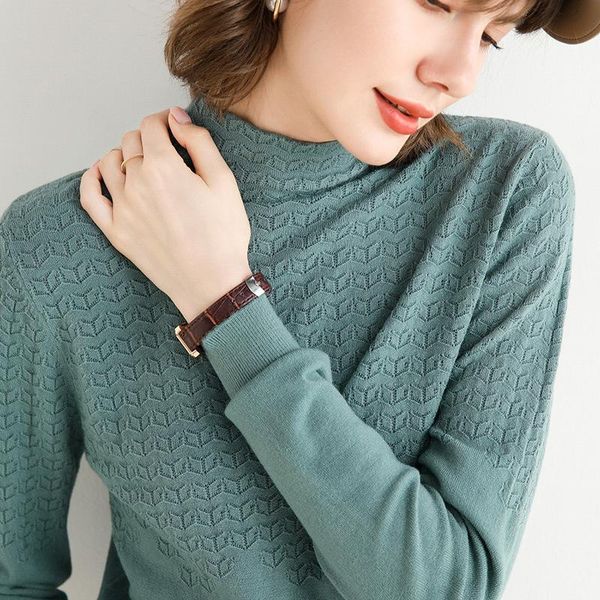 women's sweaters cashmere style for autumn and winter hollow sweater half-collar women pullover slim-fit bottoming shirt, White;black
women's sweaters cashmere style for autumn and winter hollow sweater half-collar women pullover slim-fit bottoming shirt, White;black