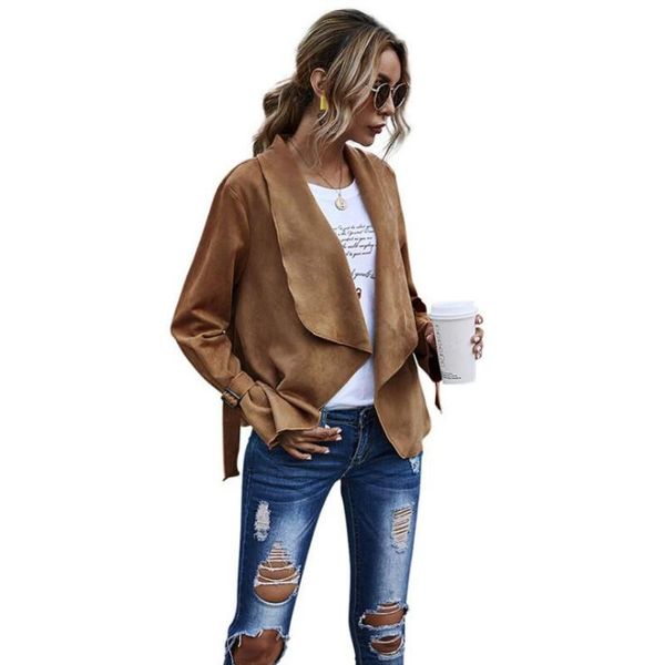 autumn winter women's cardigan faux suee coat fashion big lapels loose short casual jacket jackets, Black;brown
autumn winter women's cardigan faux suee coat fashion big lapels loose short casual jacket jackets, Black;brown