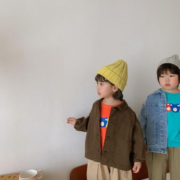 jackets boys autumn casual loose denim coats girls cotton all-match oversized outwears, Blue;gray
jackets boys autumn casual loose denim coats girls cotton all-match oversized outwears, Blue;gray