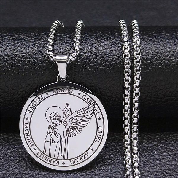 pendant necklaces haniel gabnel uriel azrael raphael michael raguel chain silver color statement necklace jewery bijoux acier xh269s02
pendant necklaces haniel gabnel uriel azrael raphael michael raguel chain silver color statement necklace jewery bijoux acier xh269s02