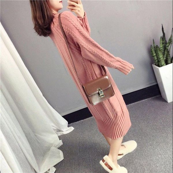 casual dresses women 2021 autumn winter thick cashmere knitted female solid long sleeve sweater dress ladies loose p76, Black;gray
casual dresses women 2021 autumn winter thick cashmere knitted female solid long sleeve sweater dress ladies loose p76, Black;gray