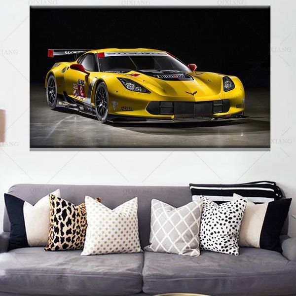 paintings canvas sportscar corvette c7r yellow vehicle posters modern wall art picture prints for living room decor
paintings canvas sportscar corvette c7r yellow vehicle posters modern wall art picture prints for living room decor