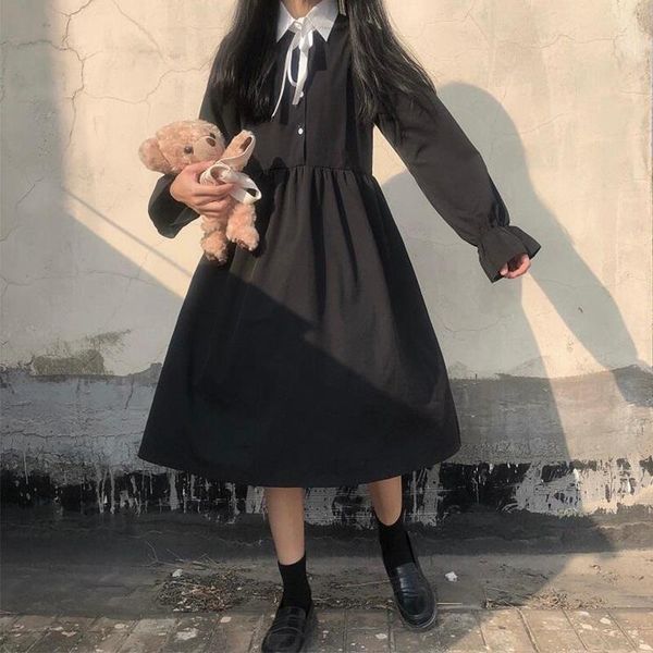 casual dresses long sleeve dress women patchwork bow knot kawaii japanese style all-match a-line daily womens clothing vintage fashion zwdt, Black;gray
casual dresses long sleeve dress women patchwork bow knot kawaii japanese style all-match a-line daily womens clothing vintage fashion zwdt, Black;gray