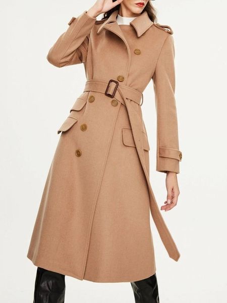 women's wool & blends handsome capable commute camel coats for women special asymmetry double-breasted woolen overcoat adjustwaist outw, Black
women's wool & blends handsome capable commute camel coats for women special asymmetry double-breasted woolen overcoat adjustwaist outw, Black