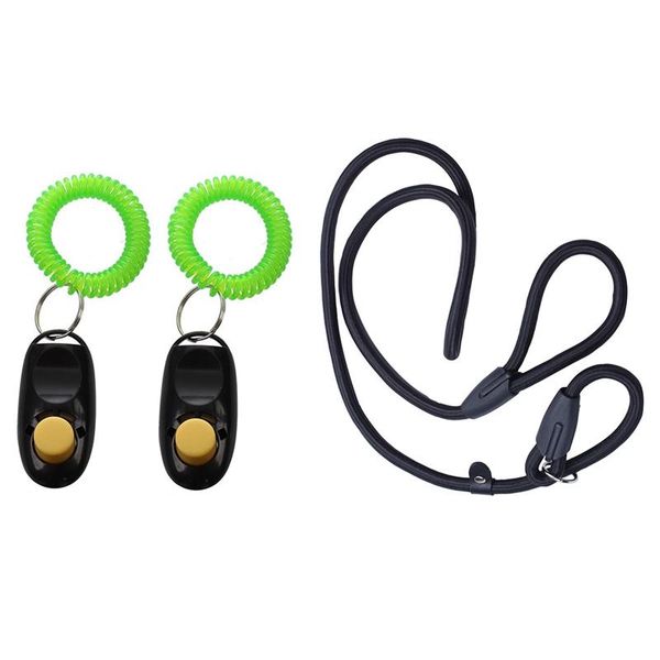 pcs pet dog cat button click clicker trainer black & 1 52 inch nylon rope slip training leash (black) collars leashes
pcs pet dog cat button click clicker trainer black & 1 52 inch nylon rope slip training leash (black) collars leashes