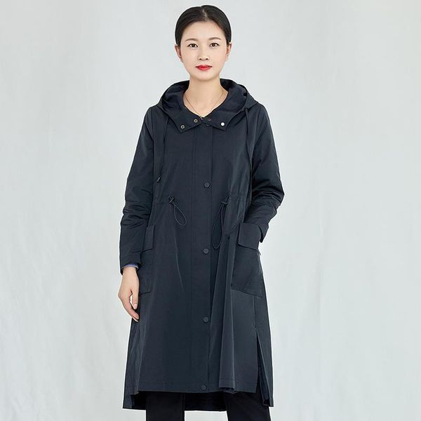 women's trench coats windbreaker middle long spring and autumn clothing 2021 fashion temperament coat, Tan;black
women's trench coats windbreaker middle long spring and autumn clothing 2021 fashion temperament coat, Tan;black