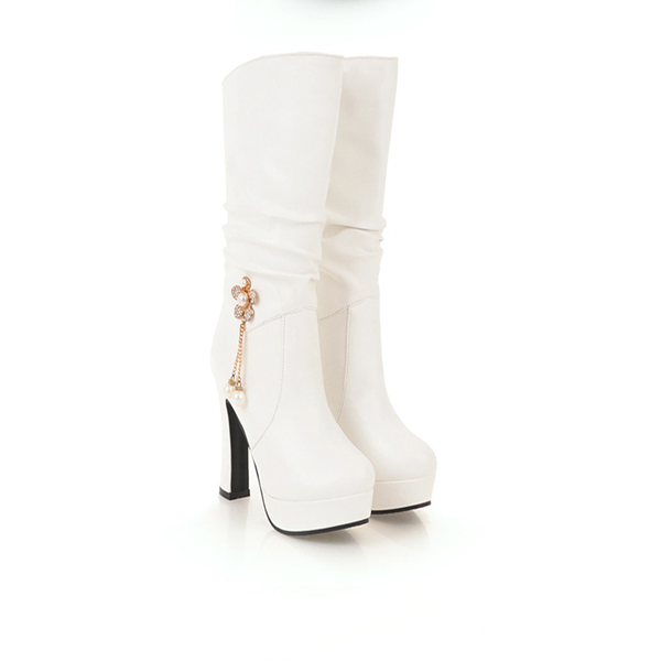 boots 2021 autumn/winter fashion rhinestone pearl chain mid drum knight thick high heel, Black
boots 2021 autumn/winter fashion rhinestone pearl chain mid drum knight thick high heel, Black