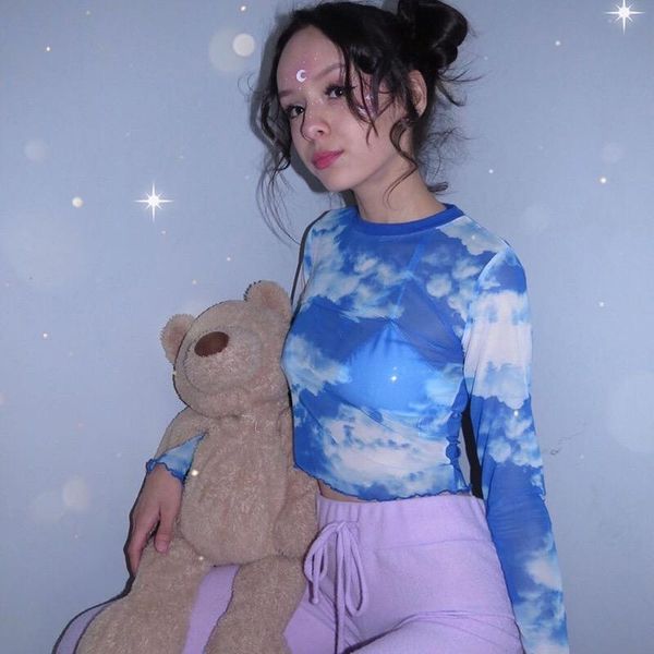 women's t-shirt harajuku blue sky white clouds hip hop long sleeve female o-neck fun short thin section large size casual tight
women's t-shirt harajuku blue sky white clouds hip hop long sleeve female o-neck fun short thin section large size casual tight