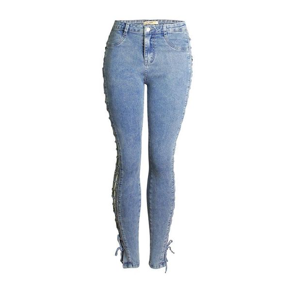 women's jeans ladies denim trousers cross-leg straps slim slimming slim-fit tethered tide, Blue
women's jeans ladies denim trousers cross-leg straps slim slimming slim-fit tethered tide, Blue