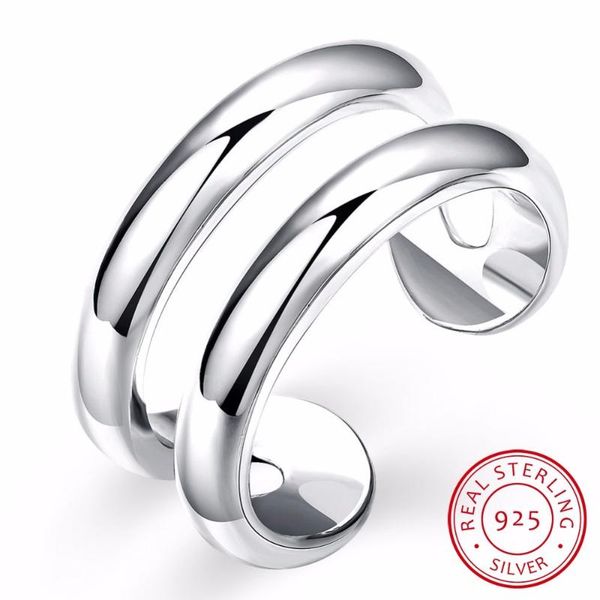 cluster rings lekani 925 sterling silver ring opening double lines with cz setting vintage fashion engagement fine jewelry, Golden;silver
cluster rings lekani 925 sterling silver ring opening double lines with cz setting vintage fashion engagement fine jewelry, Golden;silver