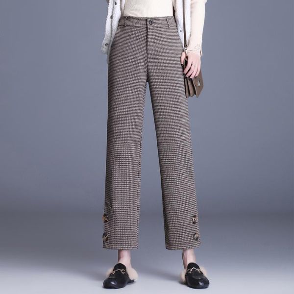 women's pants & capris plaid woolen suit woman high waist pockets office ladies fashion winter warm wool, Black;white
women's pants & capris plaid woolen suit woman high waist pockets office ladies fashion winter warm wool, Black;white