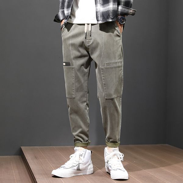 jeans korean style fashion casual men jeans loose fit big pocket cargo pants light green streetwear hip hop wide leg harem trousers, Blue
jeans korean style fashion casual men jeans loose fit big pocket cargo pants light green streetwear hip hop wide leg harem trousers, Blue