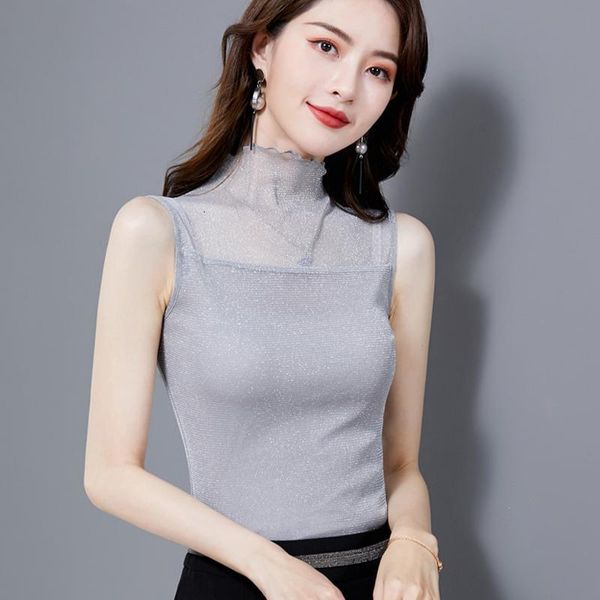 women's tanks & camis mesh sleeveless women lurex tank fashion female spring summer elasticty vest pink black camiseta mujer tshirt ks8, White
women's tanks & camis mesh sleeveless women lurex tank fashion female spring summer elasticty vest pink black camiseta mujer tshirt ks8, White