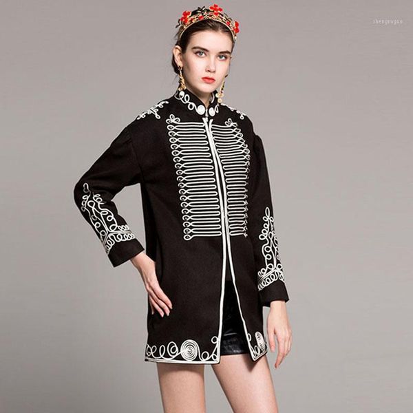 black warrior coats vintage women winter spring fashion full sleeve wool line embroidery button warm long blends women's &
black warrior coats vintage women winter spring fashion full sleeve wool line embroidery button warm long blends women's &