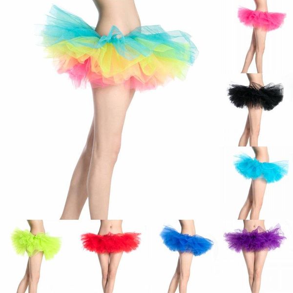 skirts fluffy girls romantic rave 5 layers women tutu skirt, Black 
skirts fluffy girls romantic rave 5 layers women tutu skirt, Black