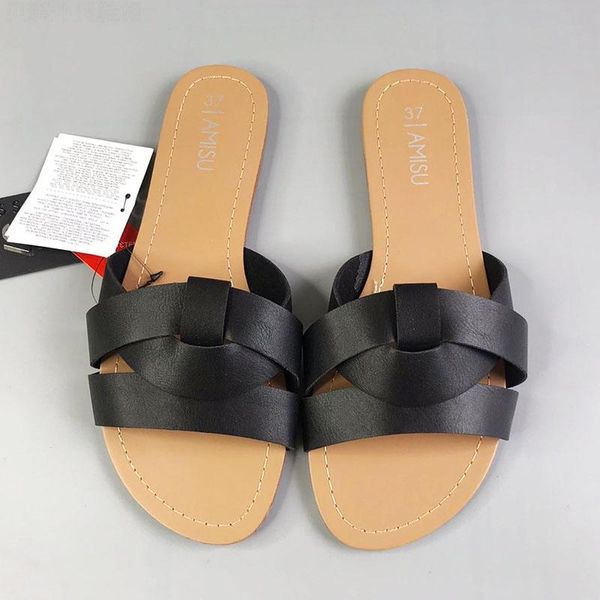 cross-tied big size beach shoes slippers flat slides lady sabot girl rubber basic narrow band pu, Black
cross-tied big size beach shoes slippers flat slides lady sabot girl rubber basic narrow band pu, Black