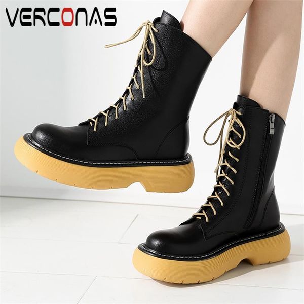 boots verconas casual comfortable women mid-calf genuine leather motorcycle fashion cross-tied zipper shoes woman, Black
boots verconas casual comfortable women mid-calf genuine leather motorcycle fashion cross-tied zipper shoes woman, Black