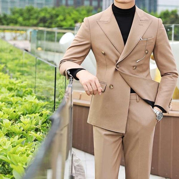 men's suits & blazers british double breasted formal suit men black smoking homme fashion groom slim fit business tuxedos, White;black
men's suits & blazers british double breasted formal suit men black smoking homme fashion groom slim fit business tuxedos, White;black